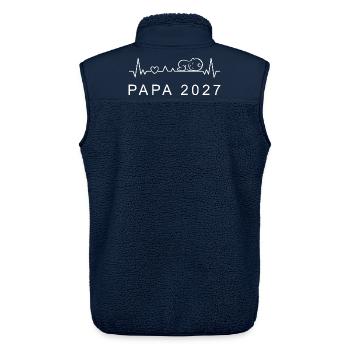 Futur Papa 2027 Battement de Cœur Grossesse - Unisex Sherpaweste von Stanley/Stella - Navy - Hinten - AI Model Male 178 light (178cm)