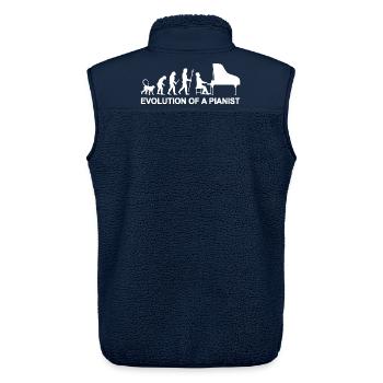 Evolution of a Pianist - Unisex Sherpaweste von Stanley/Stella - Navy - Hinten - AI Model Male 178 light (178cm)
