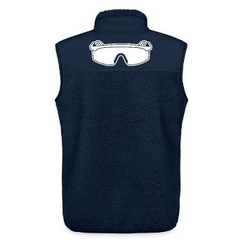 80er Sonnenbrille - Unisex Sherpaweste von Stanley/Stella - Navy - Hinten - AI Model Male 178 light (178cm)