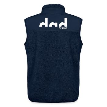 Dad of two | Vater | Vatertag - Unisex Sherpaweste von Stanley/Stella - Navy - Hinten - AI Model Male 178 light (178cm)