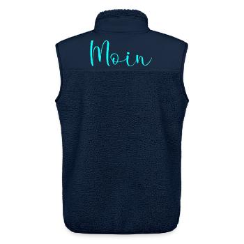 MOIN - Unisex Sherpaweste von Stanley/Stella - Navy - Hinten - AI Model Male 178 light (178cm)