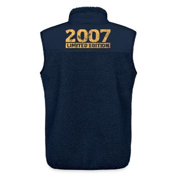 Limited Edition 2007 18. Geburtstag Geschenk - Unisex Sherpaweste von Stanley/Stella - Navy - Hinten - AI Model Male 178 light (178cm)