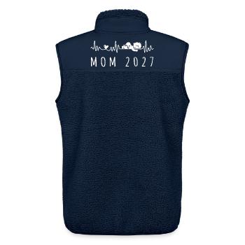 Future Mom 2027 Heartbeat Pregnancy Announcement - Unisex Sherpa Gilet by Stanley/Stella - navy - Back - AI Model Male 178 light (178cm)