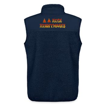 Nice Nightmares Halloween Eyes - Unisex Sherpa Gilet by Stanley/Stella - navy - Back - AI Model Male 178 light (178cm)