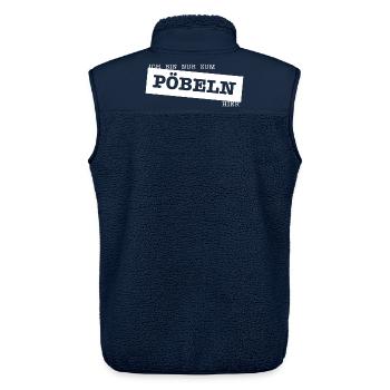Nur zum Pöbeln - Unisex Sherpaweste von Stanley/Stella - Navy - Hinten - AI Model Male 178 light (178cm)