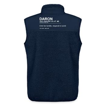 Definition: Daron, Vatertag, Liebe und Humor - Unisex Sherpaweste von Stanley/Stella - Navy - Hinten - AI Model Male 178 light (178cm)