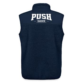 Push Harder - Unisex Sherpaweste von Stanley/Stella - Navy - Hinten - AI Model Male 178 light (178cm)