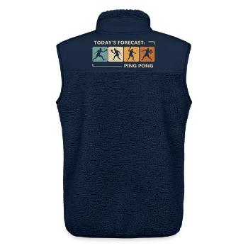 Tischtennis Vorhersage Für Heute Ist Ping-Pong - Unisex Sherpaweste von Stanley/Stella - Navy - Hinten - AI Model Male 178 light (178cm)