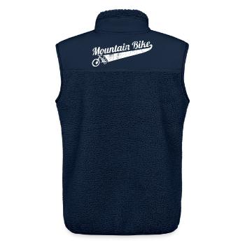 Lustiges Mountainbike - Unisex Sherpaweste von Stanley/Stella - Navy - Hinten - AI Model Male 178 light (178cm)