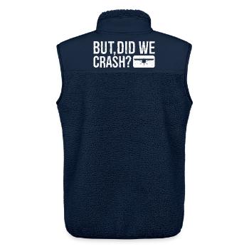 but did we crash - Unisex Sherpaweste von Stanley/Stella - Navy - Hinten - AI Model Male 178 light (178cm)
