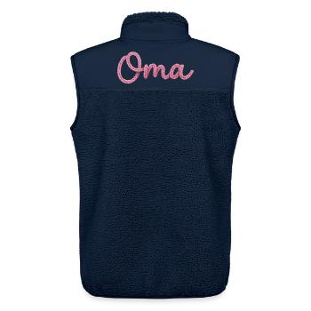 granny - Unisex Sherpa Gilet by Stanley/Stella - navy - Back - AI Model Male 178 light (178cm)