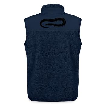 Aal angeln Geschenk für Nachtangler & Fischer  - Unisex Sherpaweste von Stanley/Stella - Navy - Hinten - AI Model Male 178 light (178cm)