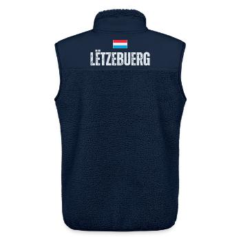 Flag of Luxembourg, Luxembourg patriot - Unisex Sherpa Gilet by Stanley/Stella - navy - Back - AI Model Male 178 light (178cm)
