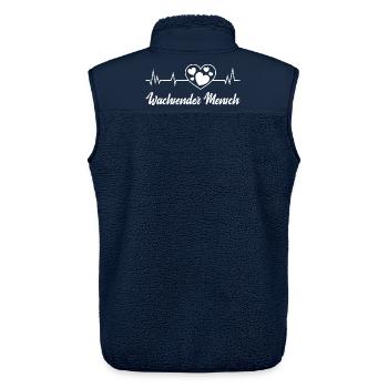 Werdende Mutter WACHSENDER MENSCH Lustig - Unisex Sherpaweste von Stanley/Stella - Navy - Hinten - AI Model Male 178 light (178cm)