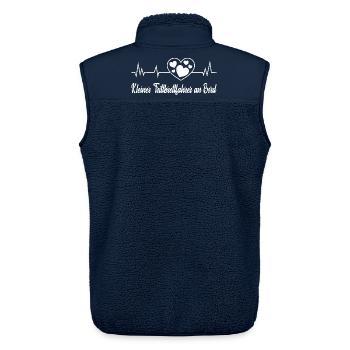 Expectant mother LITTLE FREEBOARD RIDER ON BOARD - Unisex Sherpa Gilet by Stanley/Stella - navy - Back - AI Model Male 178 light (178cm)