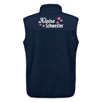 kleine Schwester - Unisex Sherpa Gilet by Stanley/Stella - navy - Back - AI Model Male 178 light (178cm)