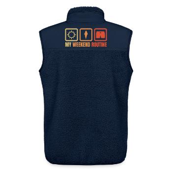 Eiscreme Liebhaber - Unisex Sherpaweste von Stanley/Stella - Navy - Hinten - AI Model Male 178 light (178cm)