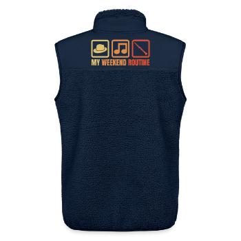 Klarinettisten Wochenende - Unisex Sherpaweste von Stanley/Stella - Navy - Hinten - AI Model Male 178 light (178cm)