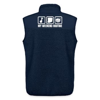 Drummer's Weekend - Unisex Sherpa Gilet by Stanley/Stella - navy - Back - AI Model Male 178 light (178cm)