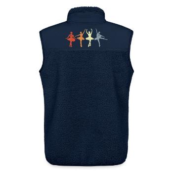Ballett Mädchen Tanz Vintage Look - Unisex Sherpaweste von Stanley/Stella - Navy - Hinten - AI Model Male 178 light (178cm)