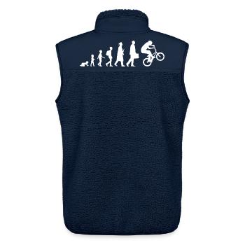 Evolution of BMX - Unisex Sherpaweste von Stanley/Stella - Navy - Hinten - AI Model Male 178 light (178cm)