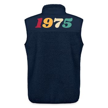 1975 Geschenk 1975 Jubiläum 1975 Retro 1975 - Unisex Sherpaweste von Stanley/Stella - Navy - Hinten - AI Model Male 178 light (178cm)