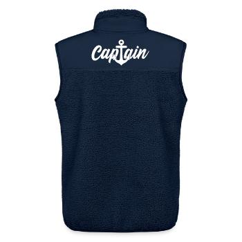 CAPTAIN KAPITÄN - Unisex Sherpaweste von Stanley/Stella - Navy - Hinten - AI Model Male 178 light (178cm)