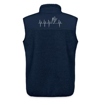 Skispringen Elektrokardiogramm EKG Skispringen - Unisex Sherpaweste von Stanley/Stella - Navy - Hinten - AI Model Male 178 light (178cm)
