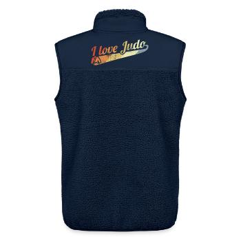 Judo Kämpfer - Unisex Sherpaweste von Stanley/Stella - Navy - Hinten - AI Model Male 178 light (178cm)