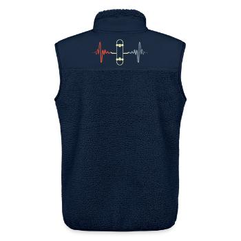 Vintage Skateboard EKG - Unisex Sherpaweste von Stanley/Stella - Navy - Hinten - AI Model Male 178 light (178cm)