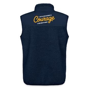 Mut für die, die mich lieben Humor - Unisex Sherpaweste von Stanley/Stella - Navy - Hinten - AI Model Male 178 light (178cm)