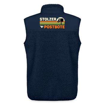 Postman PROUD POSTMAN Retro Funny - Unisex Sherpa Gilet by Stanley/Stella - navy - Back - AI Model Male 178 light (178cm)