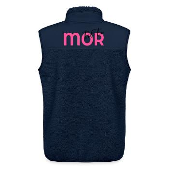 Mère de deux enfants - Veste sans manches sherpa unisexe Stanley/Stella - marine - Dos - AI Model Male 178 light (178cm)