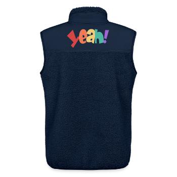 Bunte Yeah Typografie Design - Unisex Sherpaweste von Stanley/Stella - Navy - Hinten - AI Model Male 178 light (178cm)