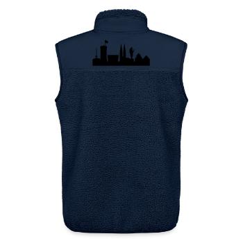 Bielefeld Skyline - Unisex Sherpaweste von Stanley/Stella - Navy - Hinten - AI Model Male 178 light (178cm)
