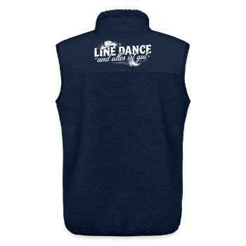 Line Dance Alles Ist Gut - Unisex Sherpaweste von Stanley/Stella - Navy - Hinten - AI Model Male 178 light (178cm)