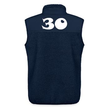 30 - Unisex Sherpaweste von Stanley/Stella - Navy - Hinten - AI Model Male 178 light (178cm)