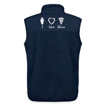 Ich liebe Pizza - Unisex Sherpaweste von Stanley/Stella - Navy - Hinten - AI Model Male 178 light (178cm)