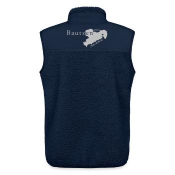 Bautzen - Mein Sachsen - Heimatstadt - Unisex Sherpaweste von Stanley/Stella - Navy - Hinten - AI Model Male 178 light (178cm)
