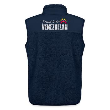 Stolzer Venezolaner, ich liebe Venezuela - Unisex Sherpaweste von Stanley/Stella - Navy - Hinten - AI Model Male 178 light (178cm)