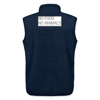 Kein Essen Keine Tiere Typo-Statement - Unisex Sherpaweste von Stanley/Stella - Navy - Hinten - AI Model Male 178 light (178cm)