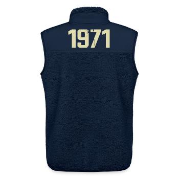 Jubiläum 1971 - Unisex Sherpaweste von Stanley/Stella - Navy - Hinten - AI Model Male 178 light (178cm)
