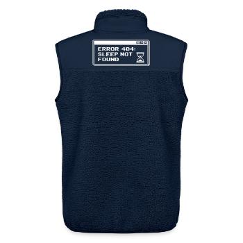 404 Sleep Not Found Pixel - Unisex Sherpa Gilet by Stanley/Stella - navy - Back - AI Model Male 178 light (178cm)