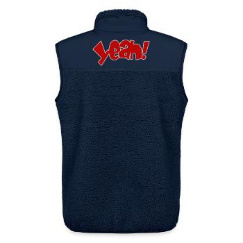 Yeah Cartoon Pop Design - Unisex Sherpaweste von Stanley/Stella - Navy - Hinten - AI Model Male 178 light (178cm)