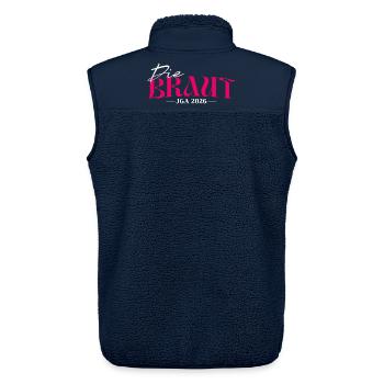 Mariée 2026 - Enterrement de vie de jeune fille Femmes enterrement de vie de jeune fille - Veste sans manches sherpa unisexe Stanley/Stella - marine - Dos - AI Model Male 178 light (178cm)