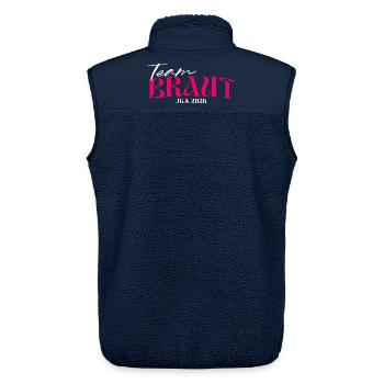 Junggesellinnenabschied 2026 Team Braut JGA Damen - Unisex Sherpaweste von Stanley/Stella - Navy - Hinten - AI Model Male 178 light (178cm)
