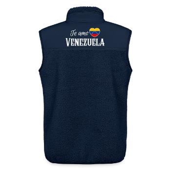 Ich liebe Venezuela, venezolanischen Stolz - Unisex Sherpaweste von Stanley/Stella - Navy - Hinten - AI Model Male 178 light (178cm)