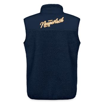 Neuperlach - weil´s Deine Hood ist! - Unisex Sherpaweste von Stanley/Stella - Navy - Hinten - AI Model Male 178 light (178cm)