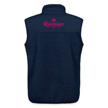 Queenager Krone für stolze junggebliebene Frauen - Veste sans manches sherpa unisexe Stanley/Stella - marine - Dos - AI Model Male 178 light (178cm)
