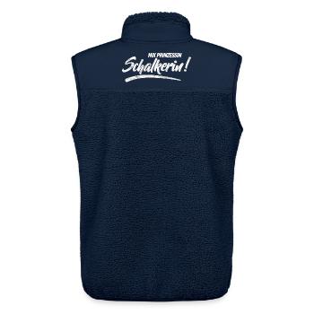 Nix Prinzessin Schalkerin! Geschenkidee - Unisex Sherpaweste von Stanley/Stella - Navy - Hinten - AI Model Male 178 light (178cm)